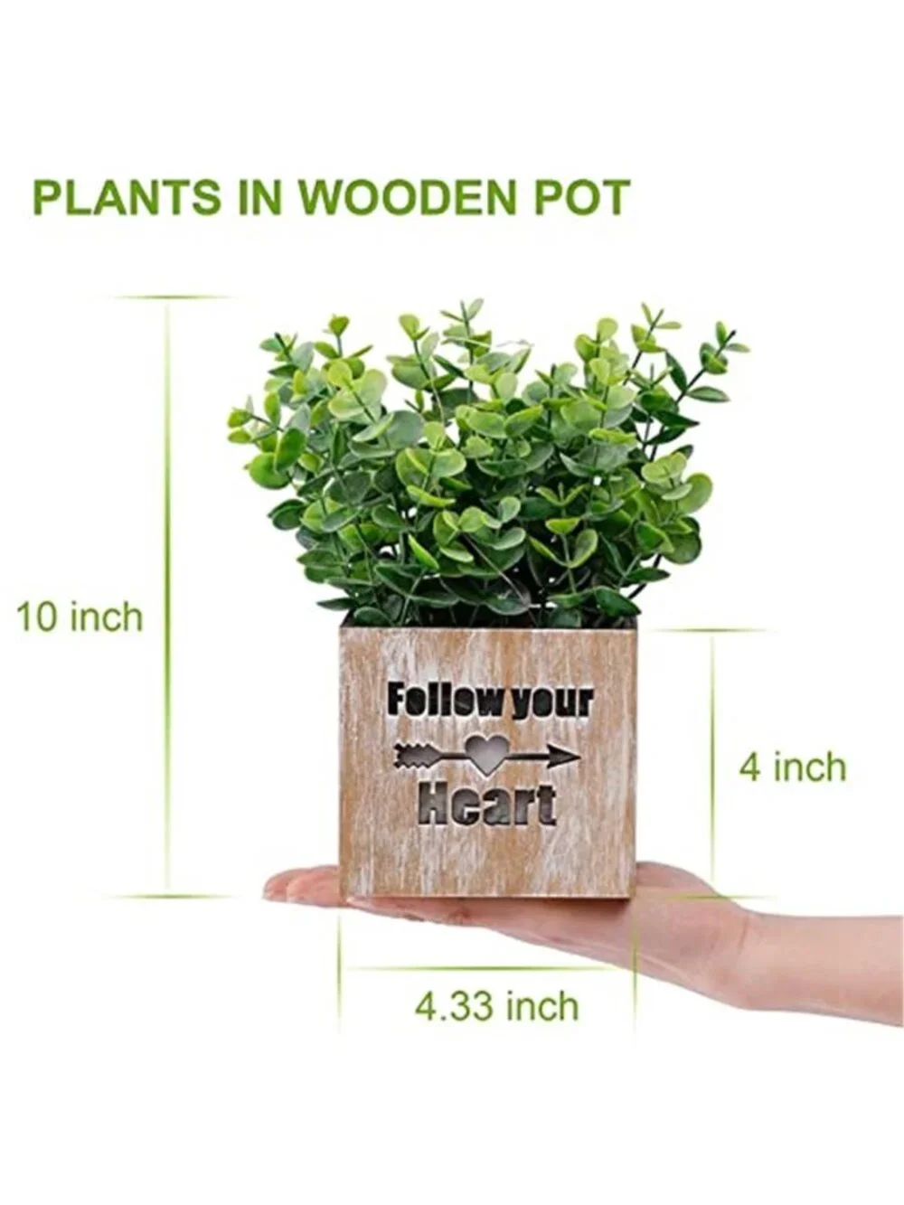 Fake Potted Plants LED Lights Eucalyptus Lavender Faux Greenery Home Decor 3Pc